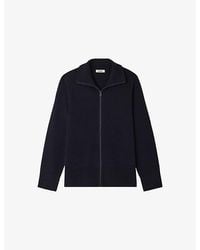 Sandro - Zip-Up Trucker Wool Cardigan - Lyst