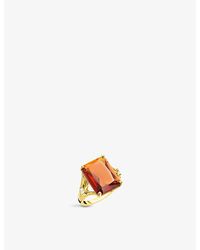 Thomas Sabo - Magic Stones 18Ct-Plated Sterling- And Zirconia Cocktail Ring - Lyst