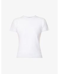 GOOD AMERICAN - Baby Round-Neck Stretch-Cotton T-Shirt - Lyst
