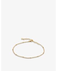 Monica Vinader - Beaded 18Ct-Plated Vermeil Sterling Bracelet - Lyst