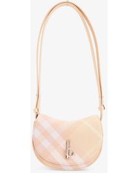 Burberry - Rocking Horse Checked Woven-blend Shoulder Bag - Lyst