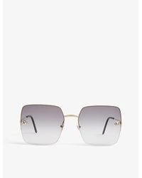 Cartier - Panthère De Square-frame Sunglasses - Lyst