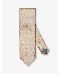 Eton - Floral Graphic-pattern Silk Tie - Lyst