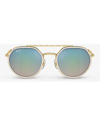 Ray-Ban - Rb3765 Round-frame Metal Sunglasses - Lyst