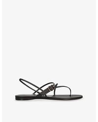 Herbert Levine - Starry Eyed Leather Flat Sandals - Lyst