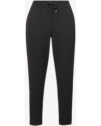 Spanx Tapered Mid-rise Stretch-jersey jogging Bottoms - Black