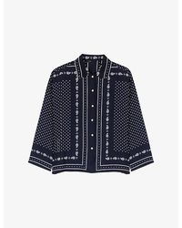 Maje - Bandana-Print Long-Sleeved Woven Shirt - Lyst