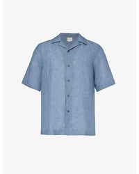 Paul Smith - Camp-collar Short-sleeved Linen Shirt - Lyst