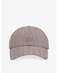 Maje - Rhinestone-Embellished Logo Knitted Baseball Cap - Lyst