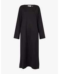 Skall Studio - Loui Long-Sleeve Cotton-Jersey Midi Dress - Lyst