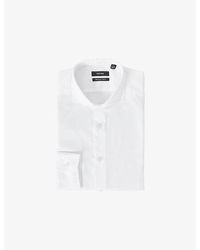 Reiss - Storm Reg Long-Sleev Cotton-Twill Shirt - Lyst