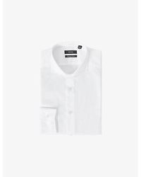 Reiss - Storm Reg Long-Sleev Cotton-Twill Shirt - Lyst