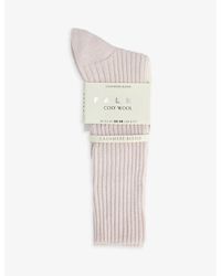 FALKE - Cosy Wool Ribbed Calf-length Wool-blend Socks - Lyst