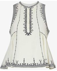 Isabel Marant - Pagos Embroidered Cotton Top - Lyst