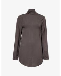 Ruohan - Chios High-Neck Silk Top - Lyst