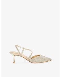 Dune - Competitives Heeled Woven Sling-Backs - Lyst