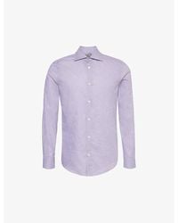Paul Smith - Gingham-pattern Spread-collar Slim-fit Cotton Shirt - Lyst