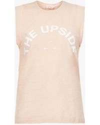 The Upside - Muscle Logo-print Recycled Cotton-jersey Vest Top - Lyst