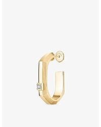 Messika - Moderniste Single Pavé 18Ct And 0.03Ct Diamond Hoop Earring - Lyst