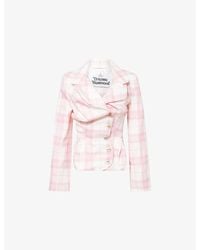Vivienne Westwood - Drunken Tailor Check-Print Wool Jacket - Lyst