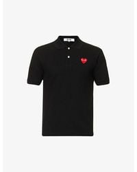 COMME DES GARÇONS PLAY - Heart-appliqué Regular-fit Cotton Piqué Polo Shirt Xx - Lyst