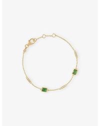 Astley Clarke - Aurora Ridge 18Ct- Plated Sterling- Chalcedony And Sapphire Station Bracelet - Lyst