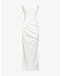 House Of Cb - Clarinda Strapless Satin Bridal Gown - Lyst