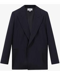 Reiss - Vy Willow Single-breasted Pinstripe Wool-blend Blazer - Lyst