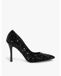 Dune - Astounding Sequin-embellished Heeled Woven Courts - Lyst