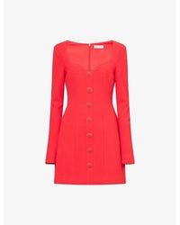 Rebecca Vallance - Cameron Long-Sleeves Stretch-Woven Mini Dress - Lyst