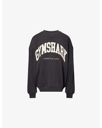 GYMSHARK - Collegiate Graphic Crewneck Cotton-Blend Sweatshirt - Lyst