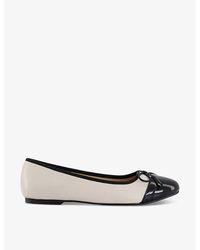 French Sole - Amelie Bow-embellished Leather Ballet Flats - Lyst
