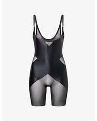 Spanx - Shape Satin-X Open-Bust Mid-Thigh Bodysuit - Lyst