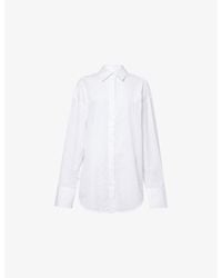 TOTEME - Oversized Striped Cotton-Poplin Shirt - Lyst
