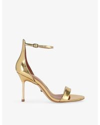 Kurt Geiger - Bank Heeled Patent-Leather Sandals - Lyst