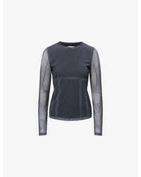 Rag & Bone - Miramar Long-Sleeve Mesh Top - Lyst