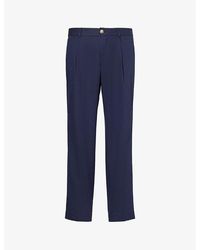 CHE - Pleated Belt-loop Straight-leg Regular-fit Cotton-blend Trousers - Lyst