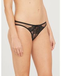 Agent Provocateur - Rozlyn High-leg Mesh And Lace Briefs - Lyst