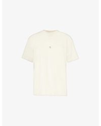 Givenchy - 4g Logo-embroidered Cotton-jersey T-shirt X - Lyst