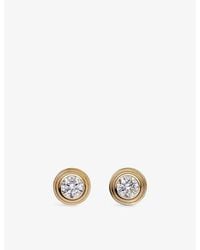 Cartier - D'Amour Small 18Ct- And 0.09Ct Brilliant-Cut Diamond Stud Earrings - Lyst