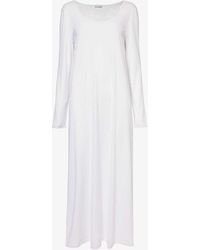 Hanro - Michelle Long-sleeve Cotton-jersey Night Dress - Lyst