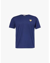 COMME DES GARÇONS PLAY - Small Heart Brand-Appliqué Cotton-Jersey T-Shirt - Lyst