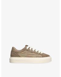 Cleens - Ace Embroidered Suede Trainers - Lyst