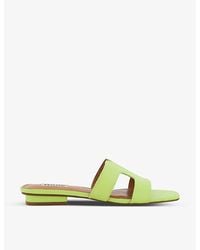Dune - Loupe Square-toe Cut-out Leather Sandals - Lyst
