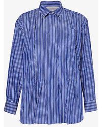 Sacai - D-pattern Pleated Cotton-poplin Shirt - Lyst