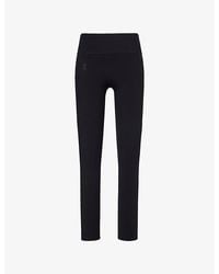 On Shoes - Studio Brand-Print Stretch-Woven Leggings - Lyst
