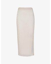 Whistles - Sadie Sequined Recycled-polyester Midi Skirt - Lyst