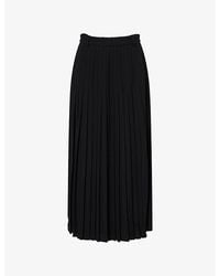 ME+EM - Pleated Slit Woven Maxi Skirt - Lyst