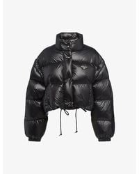 Prada - Re-Nylon Cropped Nylon Jacket - Lyst