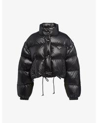 Prada - Re-Nylon Cropped Nylon Jacket - Lyst